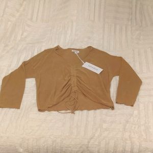 Drawstring knot front top